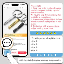 Personalized Stainless Steel Bar Keychain