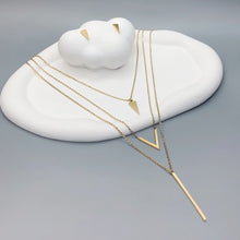 Geometric V-Shape Pendant Jewelry Set