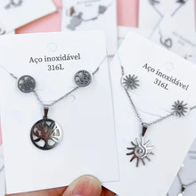 Heart and Floral Stainless Steel Jewelry Set