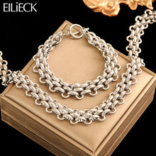 Stainless Steel Cuban Chain Jewelry Set