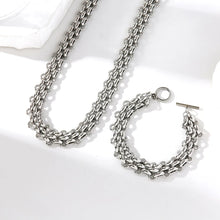 Stainless Steel Cuban Chain Jewelry Set