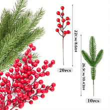 Artificial Pine Berry Christmas Branches