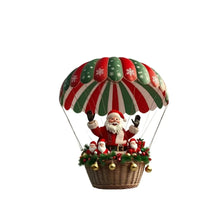 Wooden Santa Hot Air Balloon Ornaments