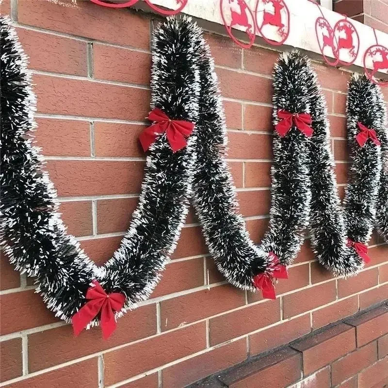 Decorative Green Christmas Garland Ribbon