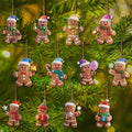 Wooden Gingerbread Hanging Ornaments