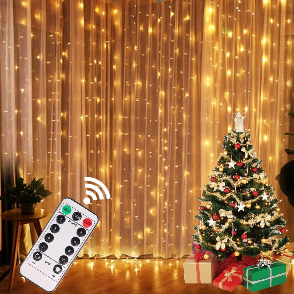 Christmas Curtain Fairy Lights