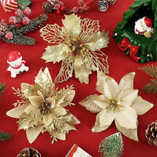 Glitter Artificial Christmas Flowers