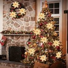Glitter Artificial Christmas Flowers