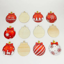 Festive Wooden Christmas Ornament Set