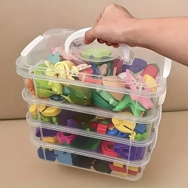 Stackable Transparent Makeup Organizer