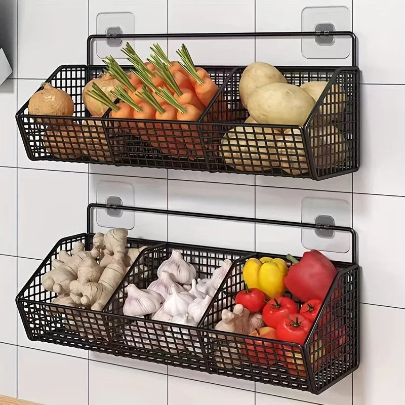 Wall Mounted Kitchen Spice Basket