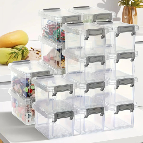 Transparent Stackable Craft Organizer Bins