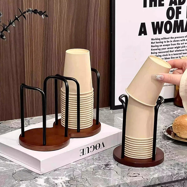 Wooden Disposable Cup Dispenser