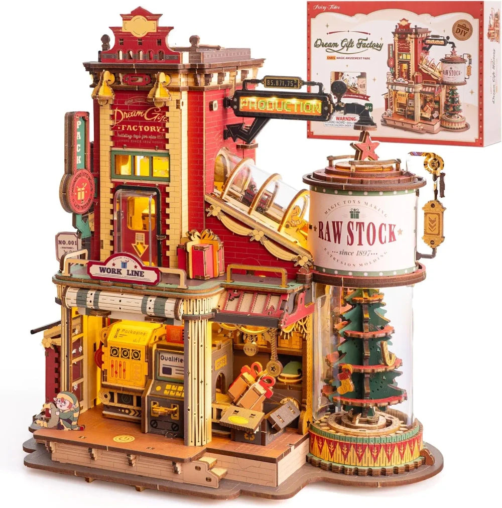 3D Wooden Carousel Music Box Puzzle
