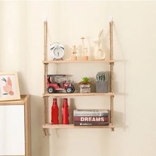 Tiered Hanging Wooden Plant Shelves
