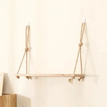 Tiered Hanging Wooden Plant Shelves