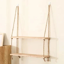 Tiered Hanging Wooden Plant Shelves