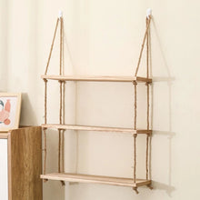 Tiered Hanging Wooden Plant Shelves