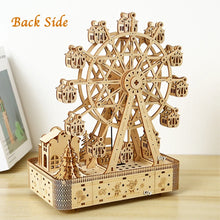 Rotatable Ferris Wheel Wooden Model Kit