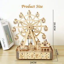 Rotatable Ferris Wheel Wooden Model Kit