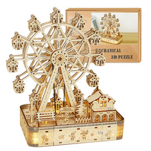 Rotatable Ferris Wheel Wooden Model Kit