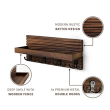 Rustic Wall Mounted Entryway Key Organizer