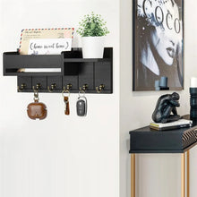 Rustic Wall-Mounted Key Rack and Mail Organizer
