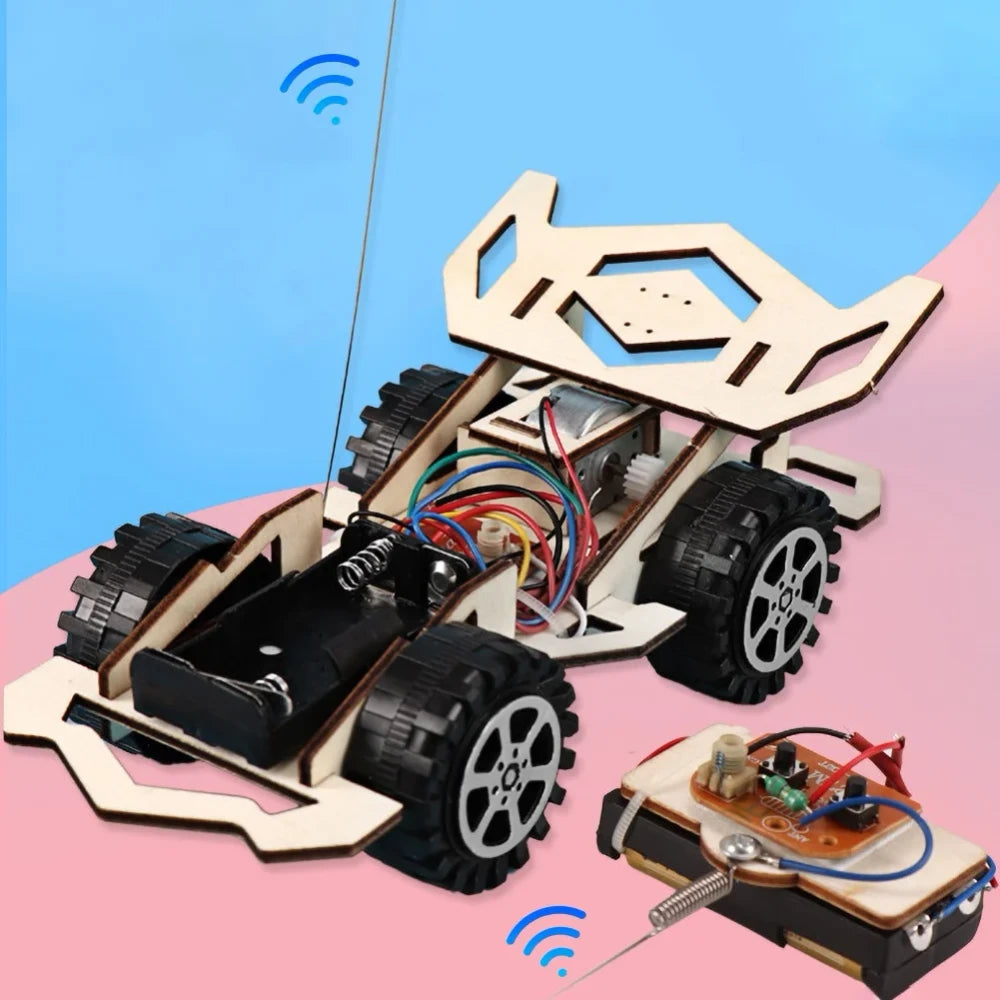 Wooden DIY Remote Control Racing Car