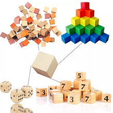 Natural Wood Craft Cubes