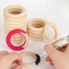 Natural Wood Macrame Rings