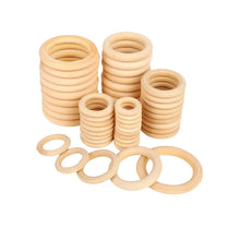 Natural Wood Macrame Rings