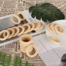 Natural Wood Macrame Rings