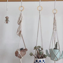 Natural Wood Macrame Rings