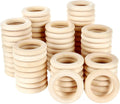 Natural Wood Macrame Rings
