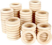 Natural Wood Macrame Rings