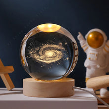 3D Galaxy Crystal Night Light