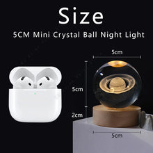 3D Galaxy Crystal Night Light
