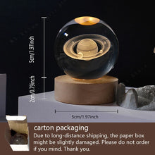 3D Galaxy Crystal Night Light