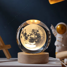 3D Galaxy Crystal Night Light
