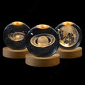 3D Galaxy Crystal Night Light