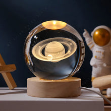 3D Galaxy Crystal Night Light