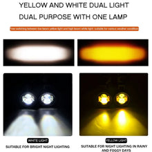 Dual Color LED Auxiliary Motorcycle Spotlights