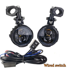 Dual Color LED Auxiliary Motorcycle Spotlights