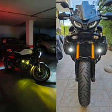 Dual Color LED Auxiliary Motorcycle Spotlights