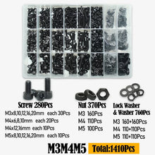 Black Steel Hex Socket Screw Set