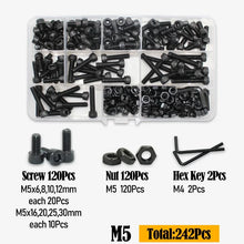 Black Steel Hex Socket Screw Set