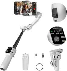 3-Axis Phone Stabilizer with Extension Rod