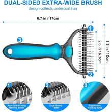 Dual-Sided Stainless Pet Deshedding Brush