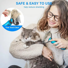 Dual-Sided Stainless Pet Deshedding Brush