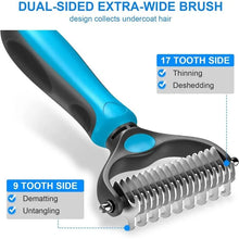 Dual-Sided Stainless Pet Deshedding Brush